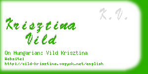krisztina vild business card